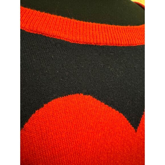JCP 3/4 Sleeve Navy Sweater Wool Blend w/ Heart- Sz XL - Picture 4 of 9